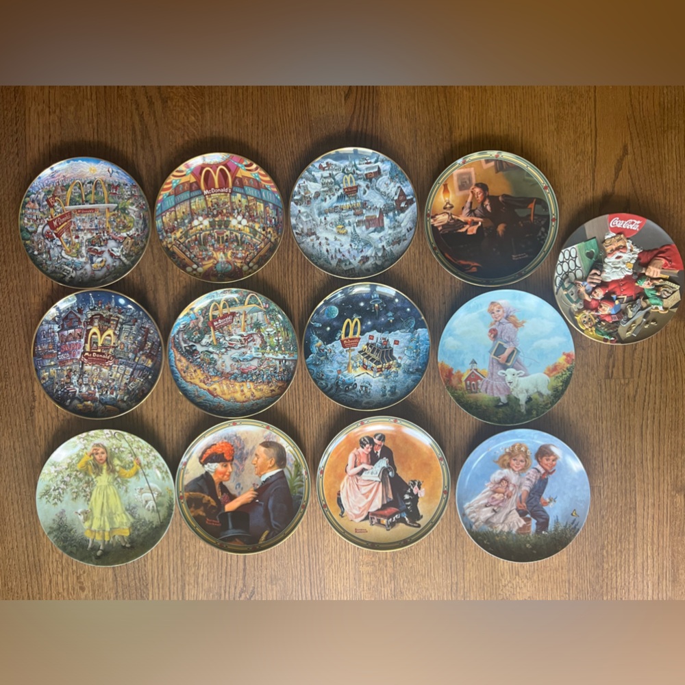 Collectible Plates: Norman Rockwell, John McClelland, Coca-Cola